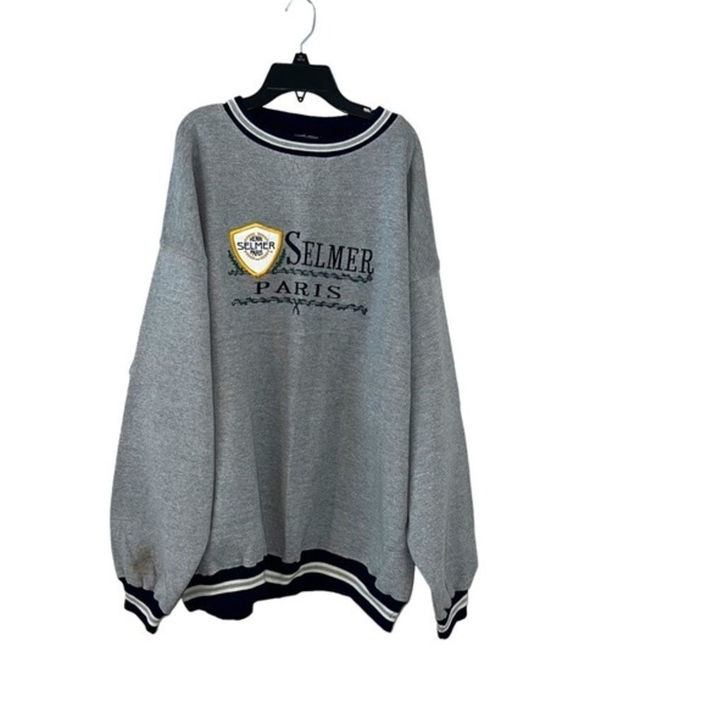 Henri Selmer‎ Paris embroidered crew neck sweater